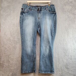 Copper Rivet Jeans Men's 38 Blue Denim Stretch 5-Pocket‎ Mid-Rise Straight Leg